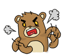 Action Grizzly Bear sticker #11151181