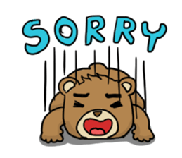 Action Grizzly Bear sticker #11151187