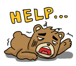 Action Grizzly Bear sticker #11151188