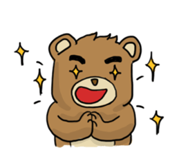 Action Grizzly Bear sticker #11151189