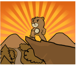 Action Grizzly Bear sticker #11151191