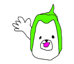 The green pepper bear sticker #11151950