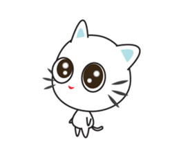 One of us: Little White Cat sticker #11152040