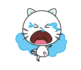 One of us: Little White Cat sticker #11152044