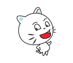One of us: Little White Cat sticker #11152054