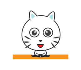 One of us: Little White Cat sticker #11152070