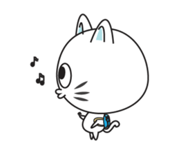 One of us: Little White Cat sticker #11152075