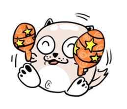 A Funny Shrugged Dog sticker #11152488