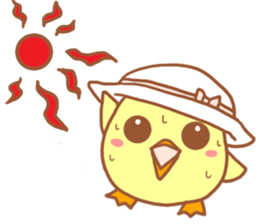 Lady chick Hiyotaso~rainy season&summer~ sticker #11152880