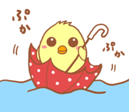 Lady chick Hiyotaso~rainy season&summer~ sticker #11152888