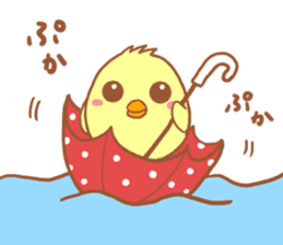 Lady chick Hiyotaso~rainy season&summer~ sticker #11152888