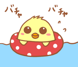 Lady chick Hiyotaso~rainy season&summer~ sticker #11152910