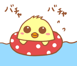 Lady chick Hiyotaso~rainy season&summer~ sticker #11152910