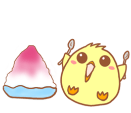 Lady chick Hiyotaso~rainy season&summer~ sticker #11152912