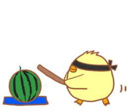 Lady chick Hiyotaso~rainy season&summer~ sticker #11152913