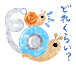 Snail of various shells sticker #11155684