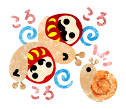 Snail of various shells sticker #11155689