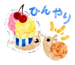 Snail of various shells sticker #11155693