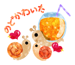 Snail of various shells sticker #11155696