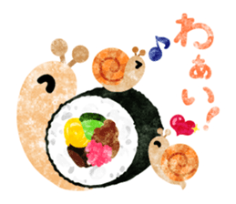 Snail of various shells sticker #11155698