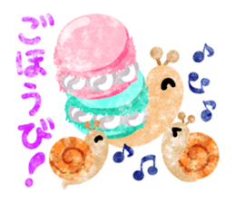 Snail of various shells sticker #11155700