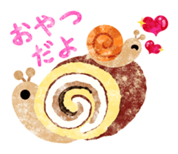 Snail of various shells sticker #11155703
