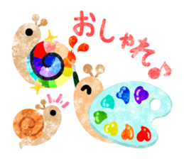 Snail of various shells sticker #11155712