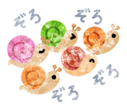 Snail of various shells sticker #11155716