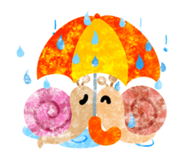 Snail of various shells sticker #11155717