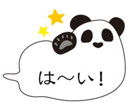 Balloon black-and-white panda sticker #11155962