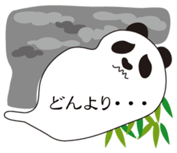 Balloon black-and-white panda sticker #11155969