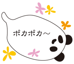 Balloon black-and-white panda sticker #11155972