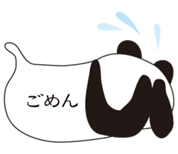 Balloon black-and-white panda sticker #11155987