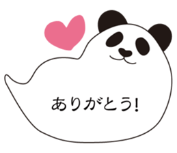 Balloon black-and-white panda sticker #11155997