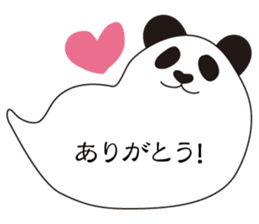 Balloon black-and-white panda sticker #11155997