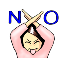 No make up girl sticker #11156246