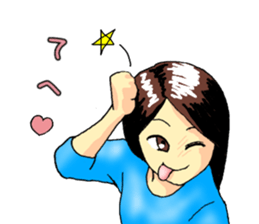 No make up girl sticker #11156255