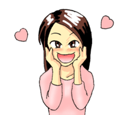 No make up girl sticker #11156259