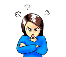 No make up girl sticker #11156262