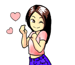 No make up girl sticker #11156276