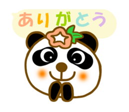 Morning glory flowers panda sticker #11156480