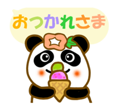 Morning glory flowers panda sticker #11156486