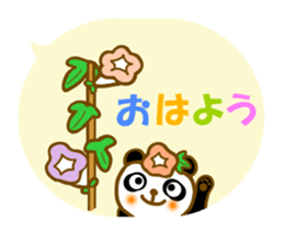 Morning glory flowers panda sticker #11156488