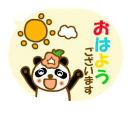 Morning glory flowers panda sticker #11156489