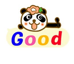 Morning glory flowers panda sticker #11156492