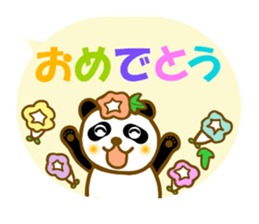 Morning glory flowers panda sticker #11156494