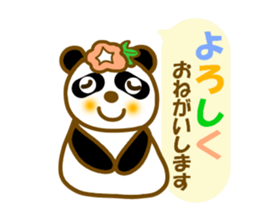 Morning glory flowers panda sticker #11156497