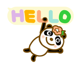 Morning glory flowers panda sticker #11156499