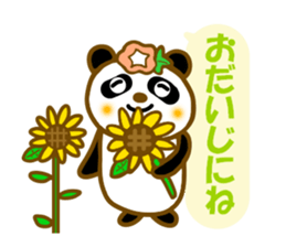 Morning glory flowers panda sticker #11156500