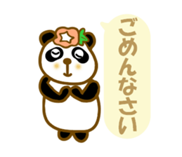 Morning glory flowers panda sticker #11156518